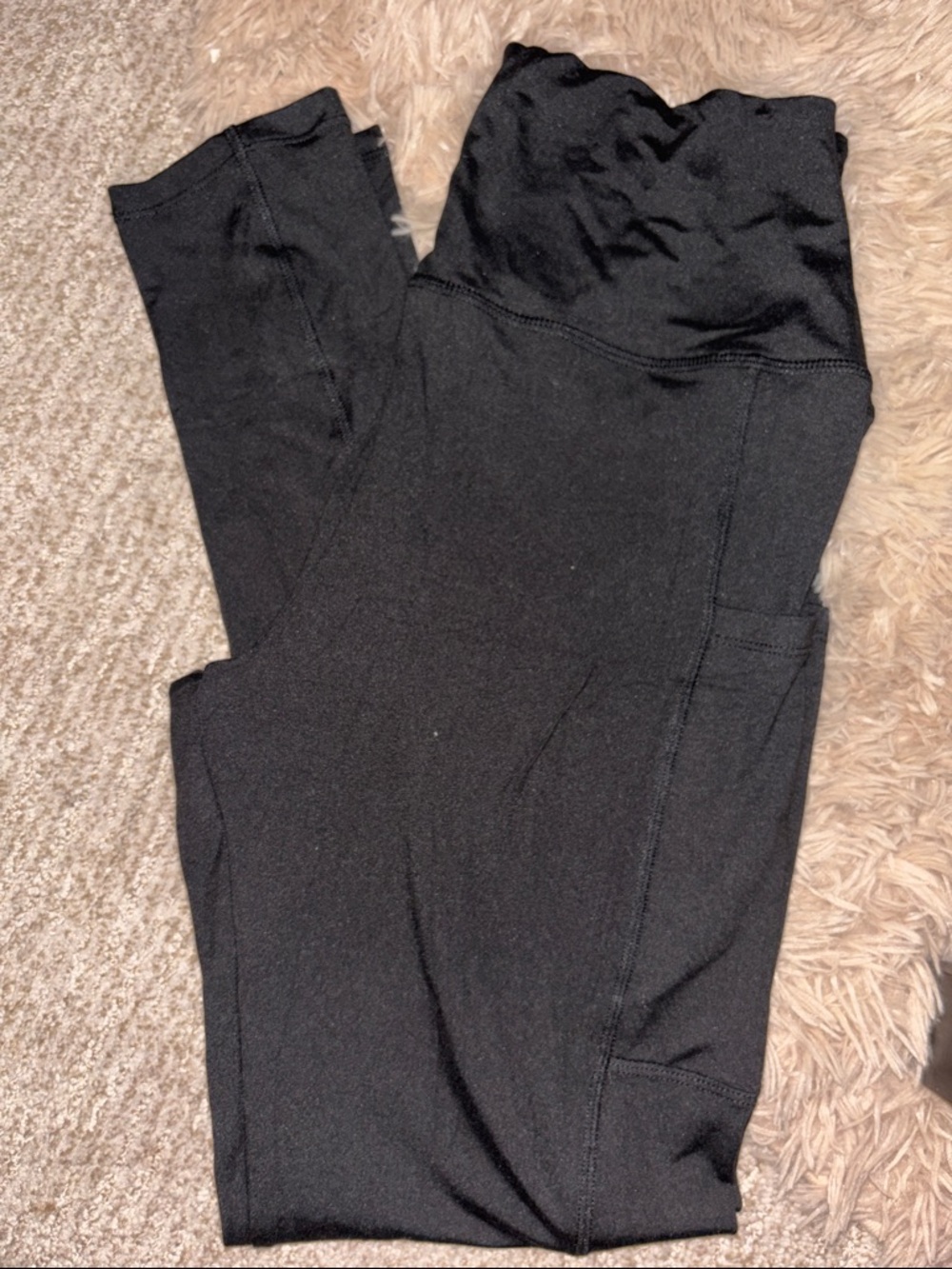 Black Polyester-Spandex leggings